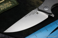 DISCONTINUED - Morrf-4 Knife (Evgeny Muan design, M390, stonewash, bearings, titanium)