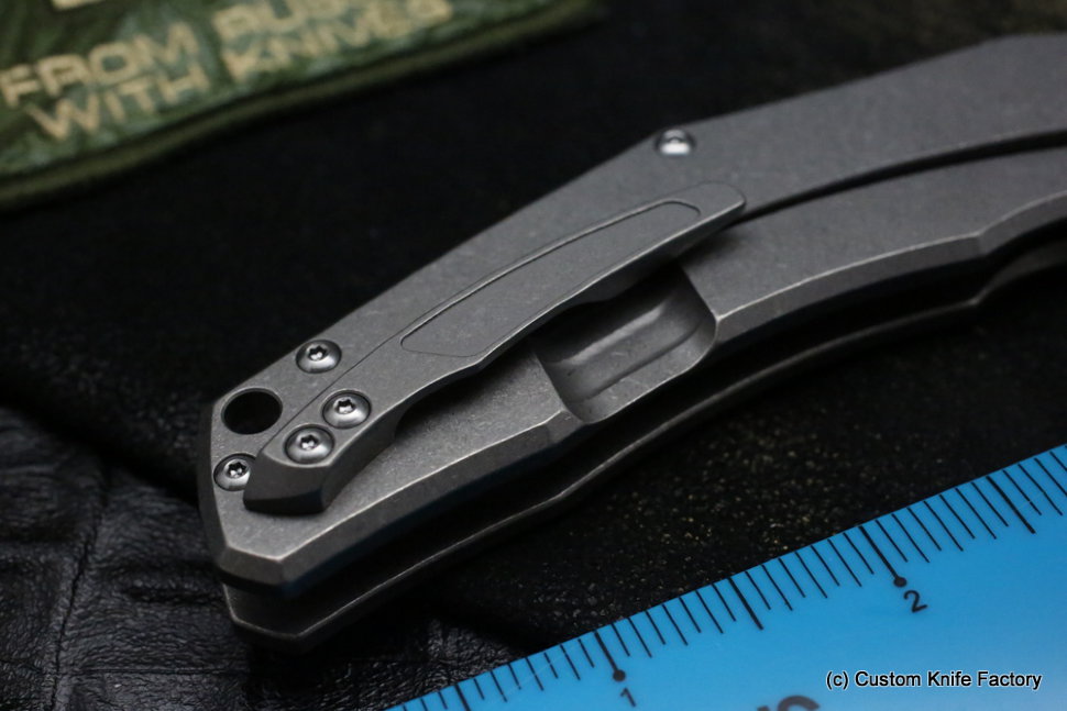 DISCONTINUED - Morrf-4 Knife (Evgeny Muan design, M390, stonewash, bearings, titanium)