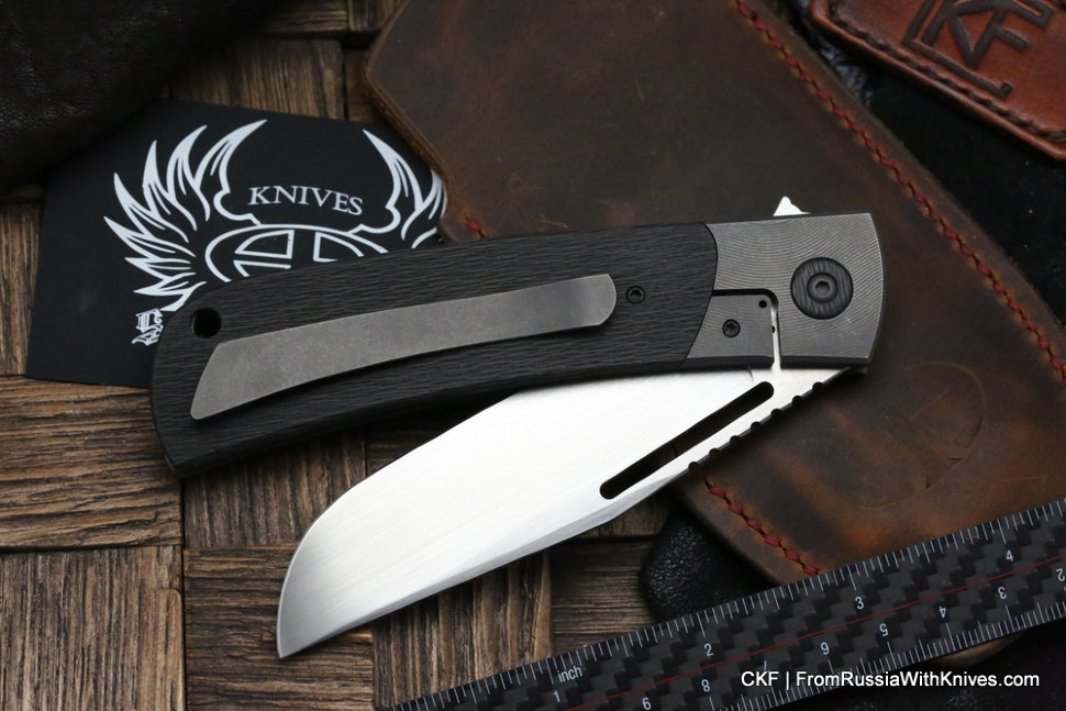 Seraphim Korsar custom knife (M390, Ti, CF)