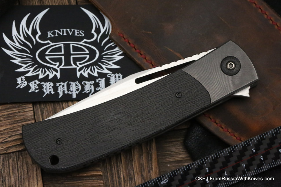 Seraphim Korsar custom knife (M390, Ti, CF)