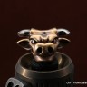 Brass Bead  Small Powerful Bull  (2 metal parts) 