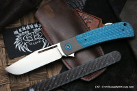Seraphim Korsar Bl custom knife (M390, Ti, CF)