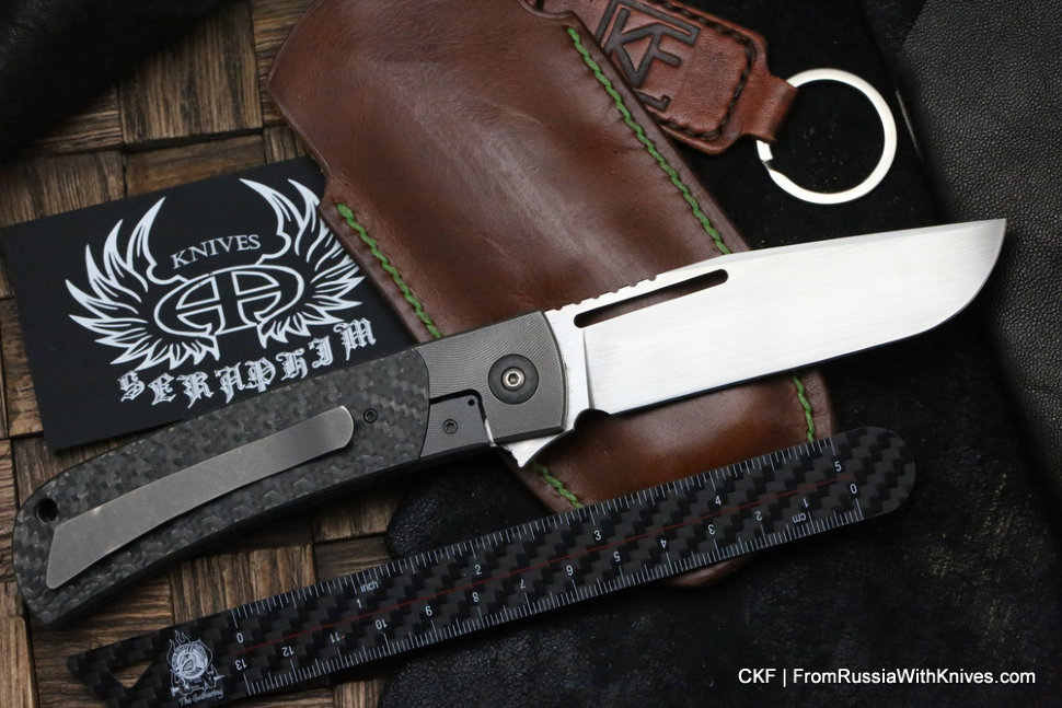 Seraphim Korsar Ord custom knife (M390, Ti, CF)