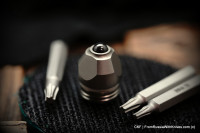 CKF Tool Pen BULAVVA GREY (Konygin design, Ti barrel, 6-8-10 Wiha torx, Lamy M22 ballpoint pen)