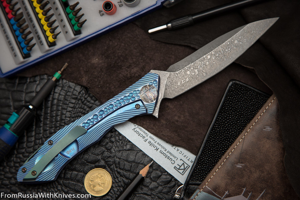 #14 Rabbit Knife customized (Alexey Konygin design, s35vn, titanium, bearings)