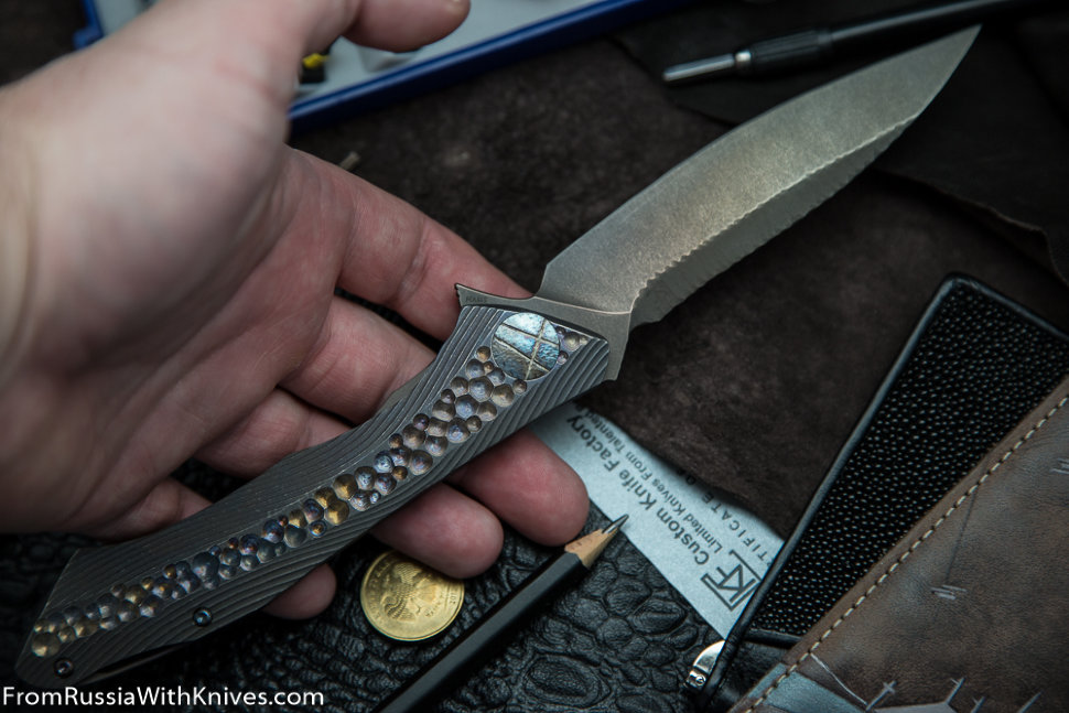 Rabbit Knife customized #12 (Alexey Konygin design, s35vn, titanium, bearings)