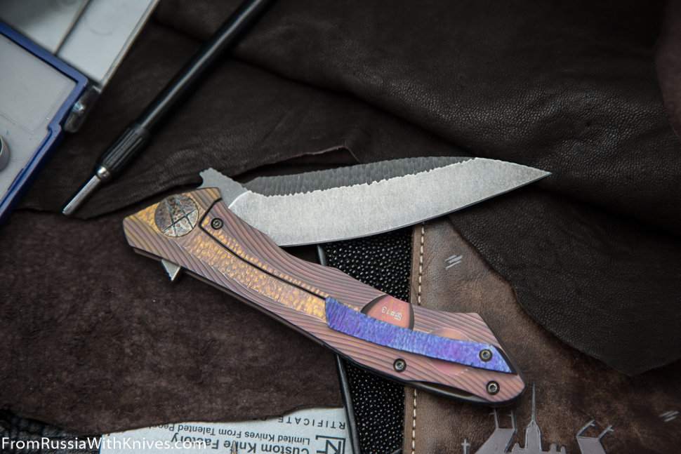 Rabbit Knife customized #13 (Alexey Konygin design, s35vn, titanium, bearings)