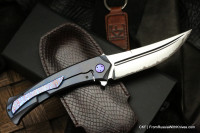 Seraphim Vect LamTim custom knife (Laminated steel, Ti, Timascus, pearl)
