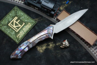 #25 Rabbit Knife customized (Alexey Konygin design, s35vn, titanium, bearings)