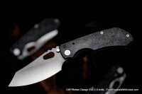 CKF/Rotten Evolution 2.0 (cool CF + dark Ti handle, dark Ti clip &amp; spacer, M390 2-tone satin/stonewash)