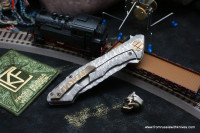 #26 Rabbit Knife customized (Alexey Konygin design, s35vn, titanium, bearings)