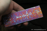 #828 -Sinus- ZlaTi billet (5&quot; - 1.6&quot; - 0.159&quot;) Titanium Damascus