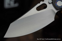 CKF/Rotten Evolution 2.0 (dark Ti handle, ZircuTi pivot collar, Zirc backspacer, ZircuTi clip, M390 handrubbed satin)