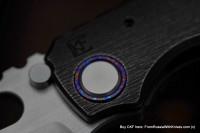 CKF/Rotten Evolution 2.0 (dark Ti handle, ZircuTi pivot collar, Zirc backspacer, ZircuTi clip, M390 handrubbed satin)