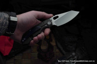 CKF/Rotten Evolution 2.0 (dark Ti handle, ZircuTi pivot collar, Zirc backspacer, ZircuTi clip, M390 handrubbed satin)