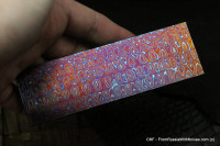 #823 -Drops- ZlaTi billet (5&quot; - 1.6&quot; - 0.159&quot;) Titanium Damascus