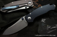 DISCONTINUED - Farko knife (blue G10, M390, Ti, bearings)