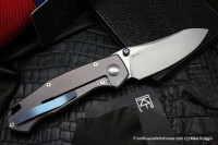DISCONTINUED - Farko knife (blue G10, M390, Ti, bearings)