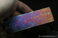 #824 -Drops- ZlaTi billet (5&quot; - 1.6&quot; - 0.159&quot;) Titanium Damascus