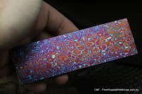 #810 -Illusion- ZlaTi billet (5&quot; - 1.6&quot; - 0.159&quot;) Titanium Damascus