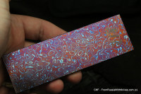 #812 -Illusion- ZlaTi billet (5&quot; - 1.6&quot; - 0.159&quot;) Titanium Damascus