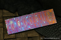 #800 -Ellipse- ZlaTi billet (5&quot; - 1.6&quot; - 0.159&quot;) Titanium Damascus