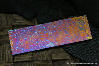 #801 -Ellipse- ZlaTi billet (5&quot; - 1.6&quot; - 0.159&quot;) Titanium Damascus