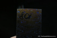 #801 -Ellipse- ZlaTi billet (5&quot; - 1.6&quot; - 0.159&quot;) Titanium Damascus