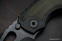 $150 First payment ($670 total) - CKF/Rotten Evo 3.0D (M390, full blackwash, OD green micarta inlay both sides, Ti backspacer)