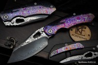 $444 First payment ($1810 total) - CKF/Rotten Evo 3.0E (ZircuTi + Ti handle, Damasteel blade, Zirc backspacer, ZircuTi clip)