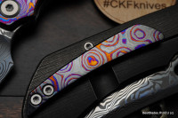 $444 First payment ($1810 total) - CKF/Rotten Evo 3.0E (ZircuTi + Ti handle, Damasteel blade, Zirc backspacer, ZircuTi clip)